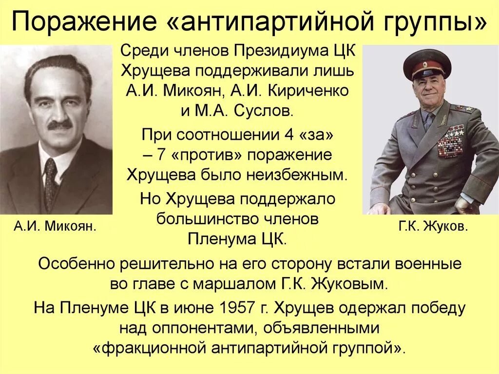 В чем обвиняли сталина. Антипартийная группа против Хрущева. Антипартийная группа 1957. Маленков Молотов Каганович против Хрущева. Антипартийная группа Маленкова, Молотова, Кагановича.