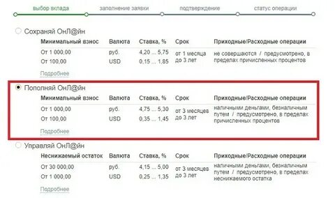 Подбор вклада