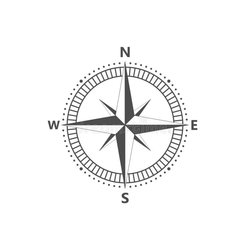 Навигационный компас комиссия. Значок компаса на генплане.