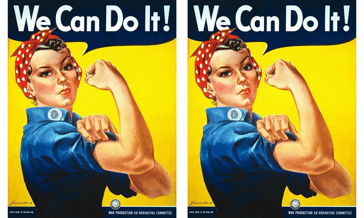 Американские плакаты. Плакат «we can do it! ». Женщина с плакатом.