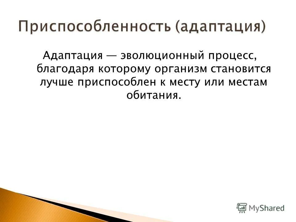 адаптация эволюции