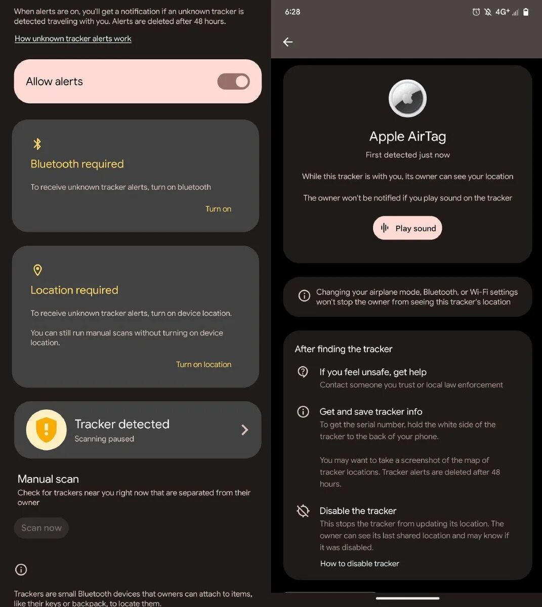 Tracking notifications