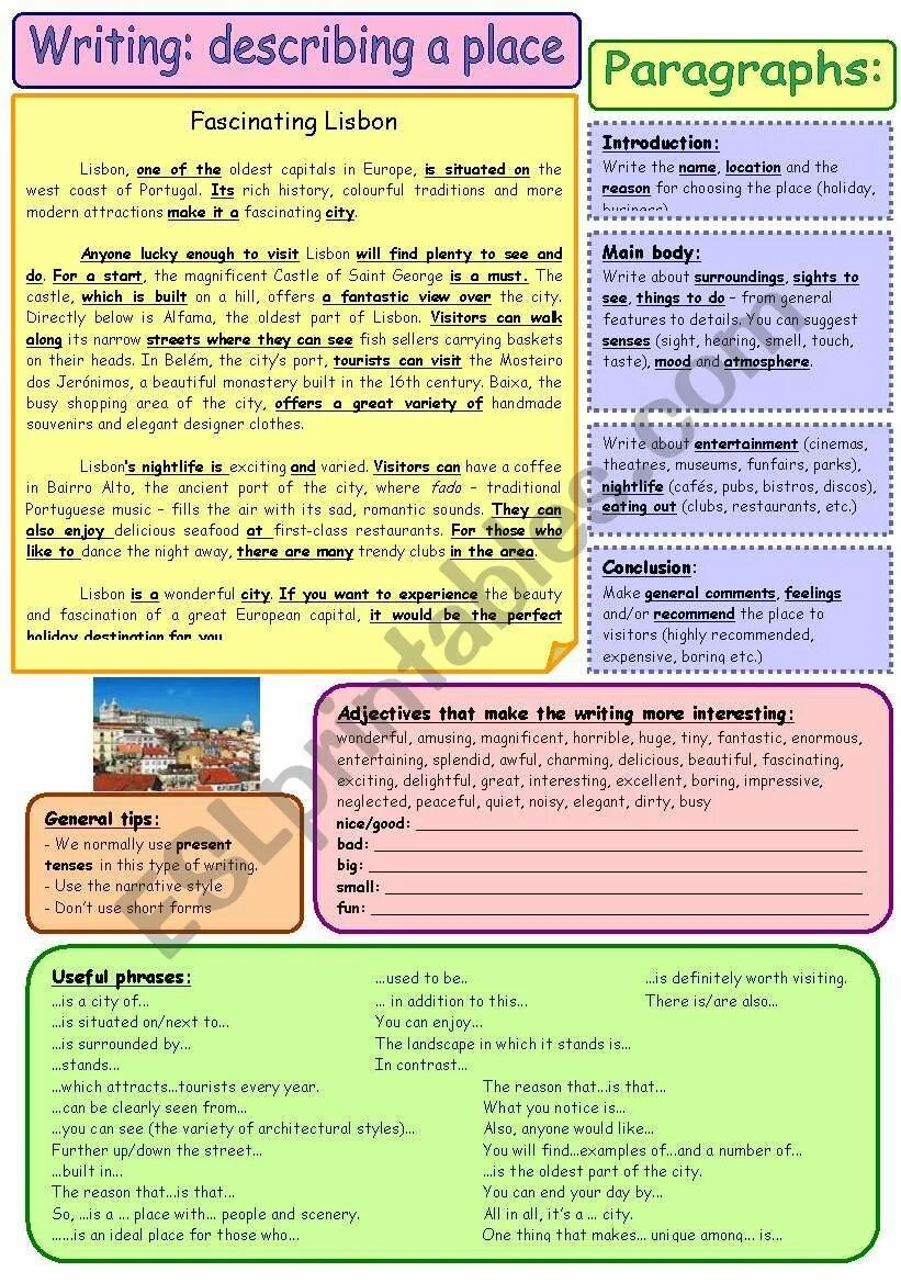 Talk about place where you live. Describing places. adjectives describing places. describing places worksheets. describe a place.