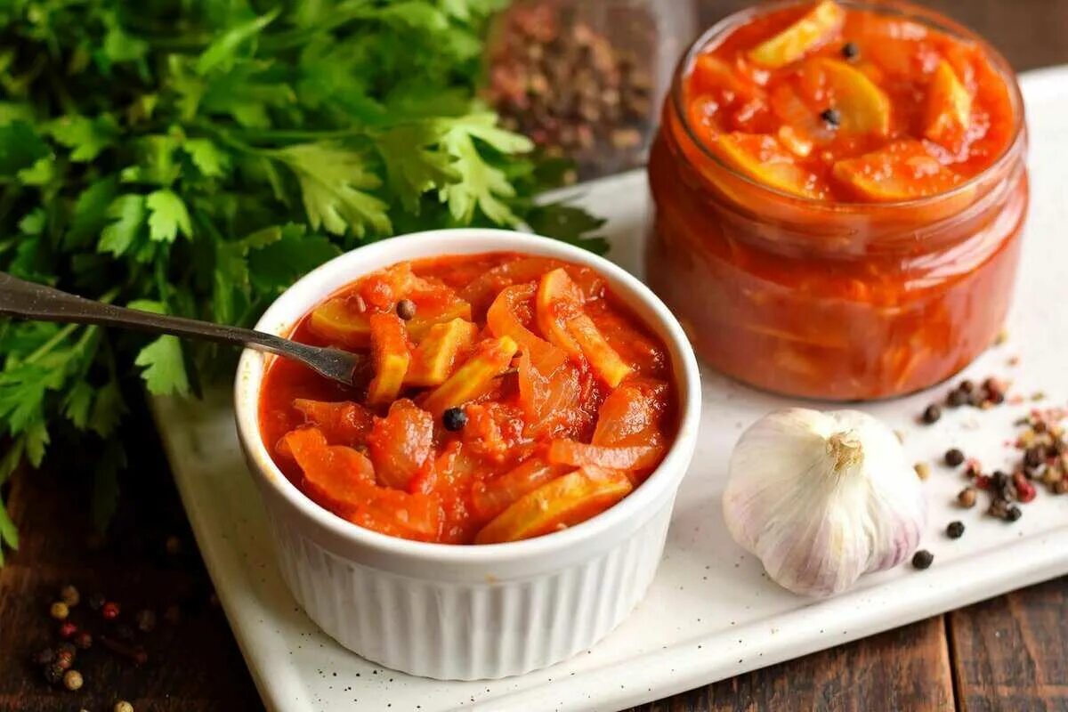 Лечо из кабачков с томатной пастой рецепт с фото пошагово - 1000.menu
