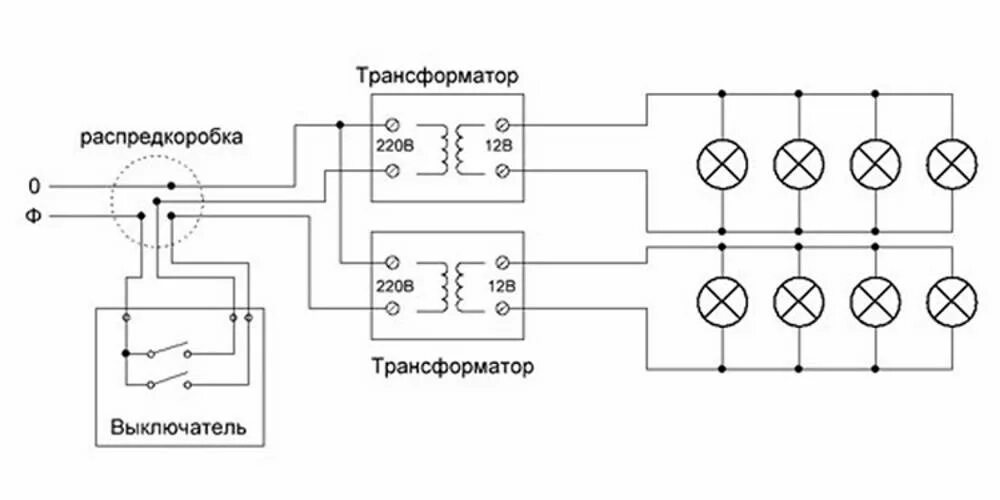 Выключи точечный свет. Схема подключения галогеновых ламп через трансформатор. схема подключения потолочных светодиодных светильников 220в. схема подключения точечных светодиодных светильников 12в. схема подключения освещения 12в.