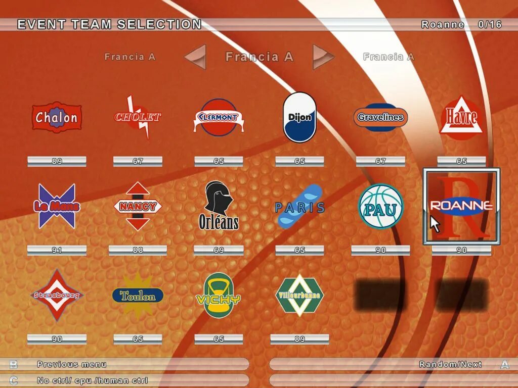 Previous menu