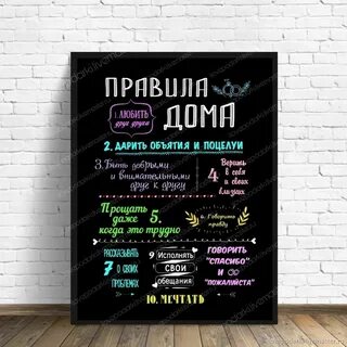 Постер с правилом