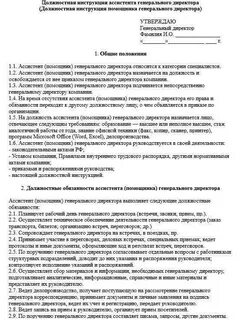 Должностная инструкция главы муниципального образования