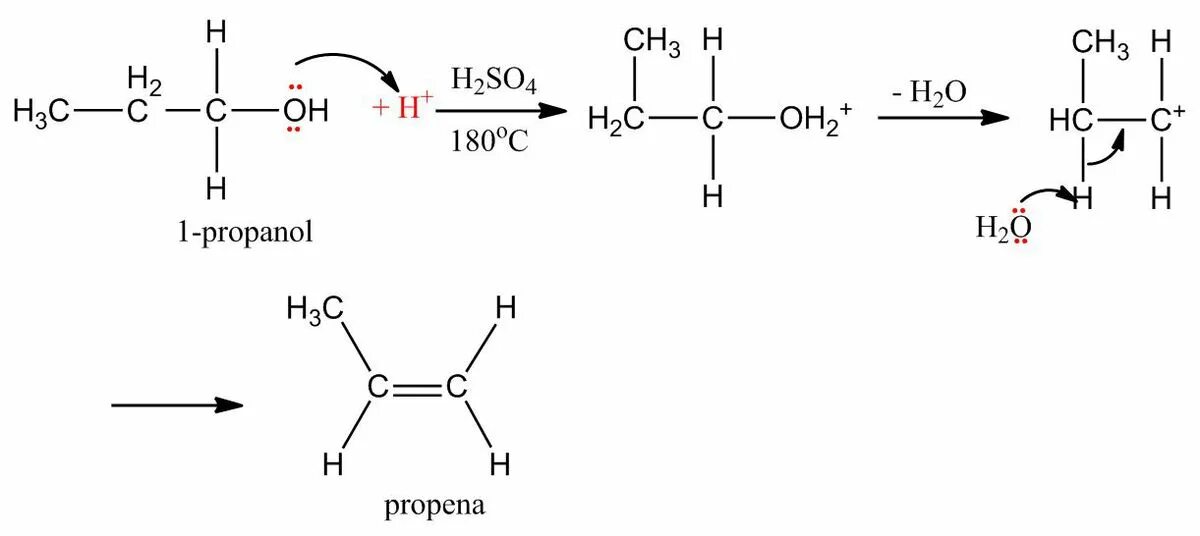 Пропанол h2so4 180