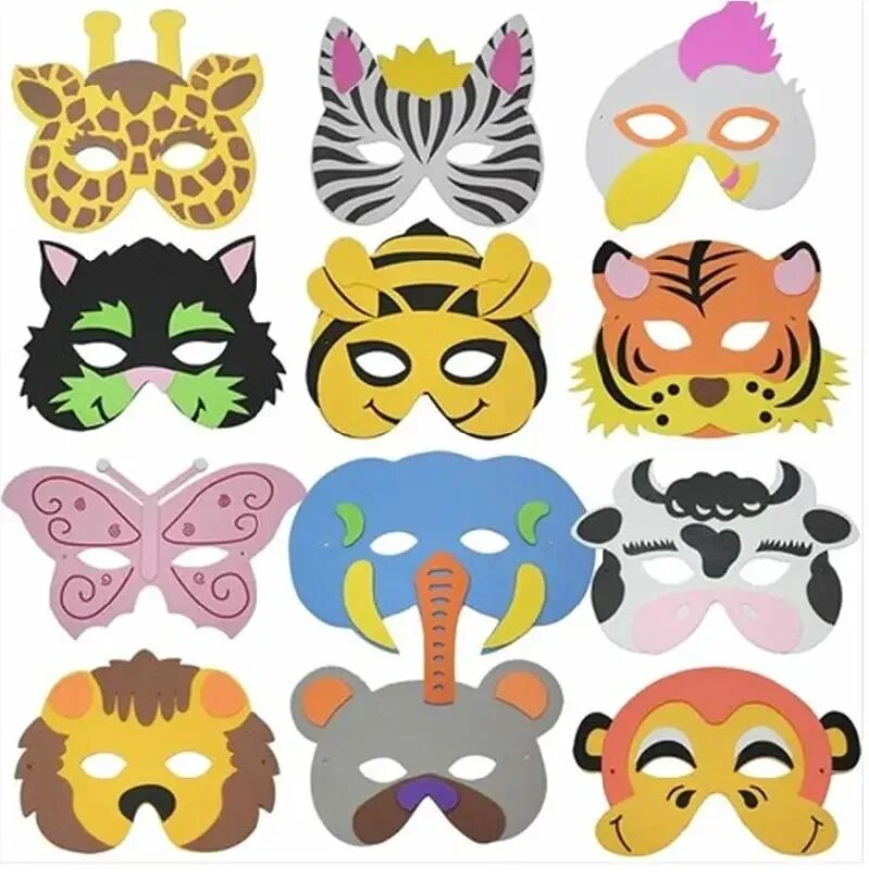 Детские маски на 1 апреля. Карнавальные маски для детей. Маскарадные маски животных. Маски животных для лица. Карнавальные маски для лица детские.