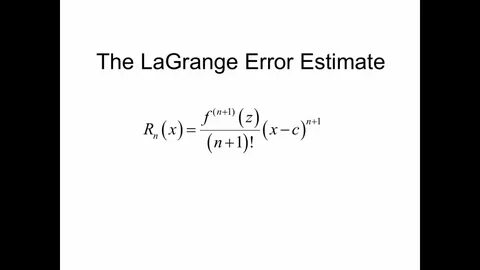 Error bound
