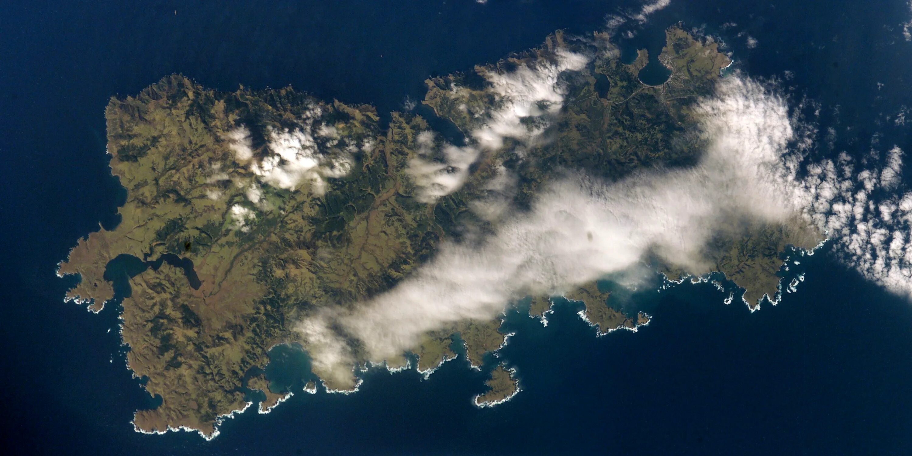 Download wallpapers Hawaii, islands, view from space, archipelago, USA, Earth, P