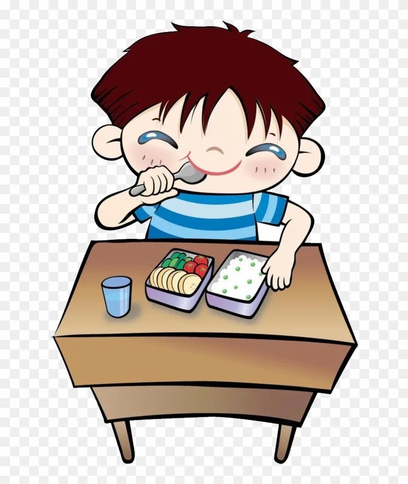 I have lunch with my