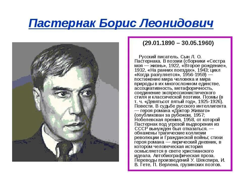 Б л пастернак кратко. Автобиография Бориса Леонидовича Пастернака. Биография Бориса Леонидовича. Биография б л Пастернака 4 класс.