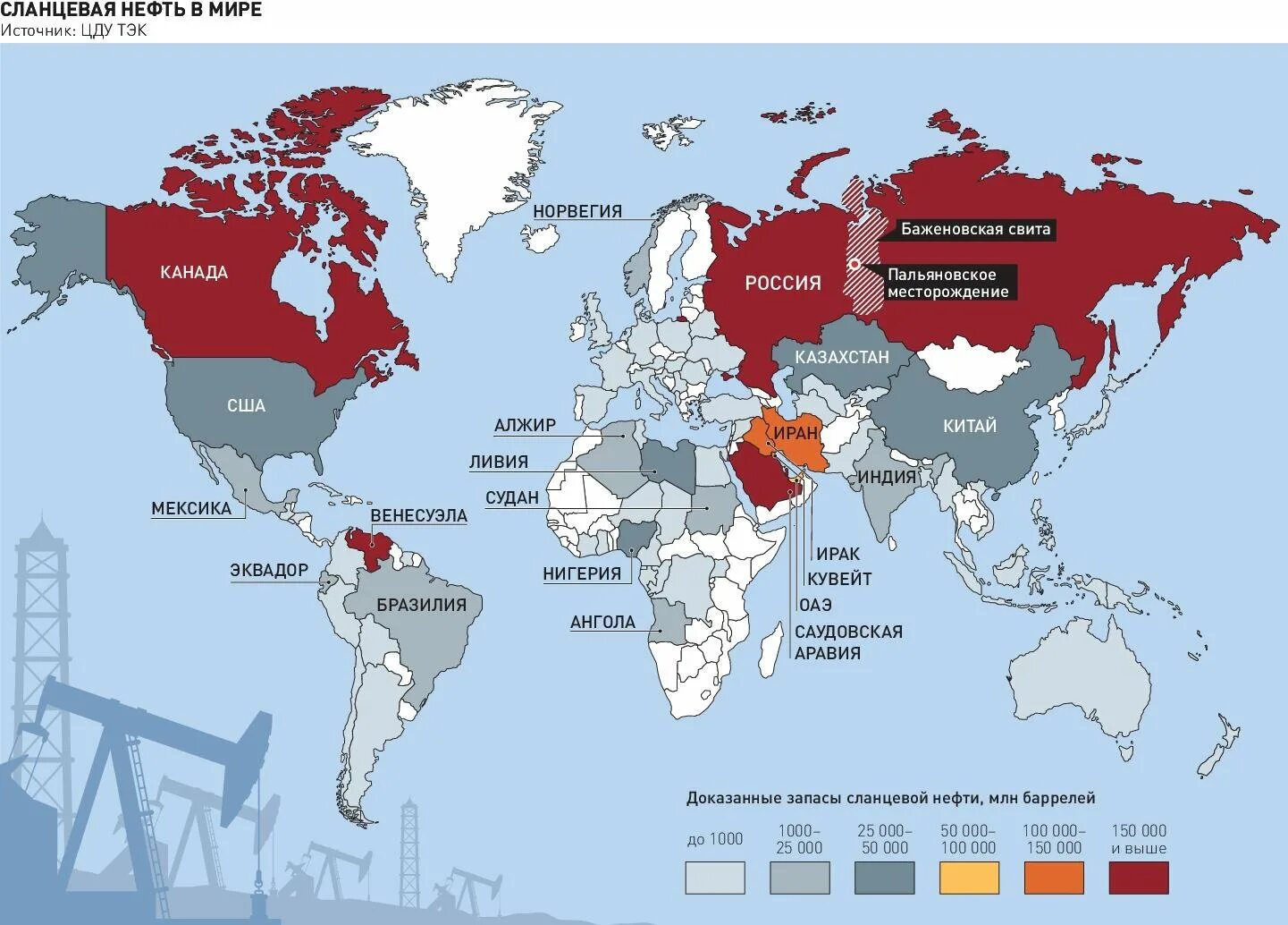 Карта запасов сланцевой нефти в мире. Залежи нефти в мире на карте. Добыча нефти в России 2021.