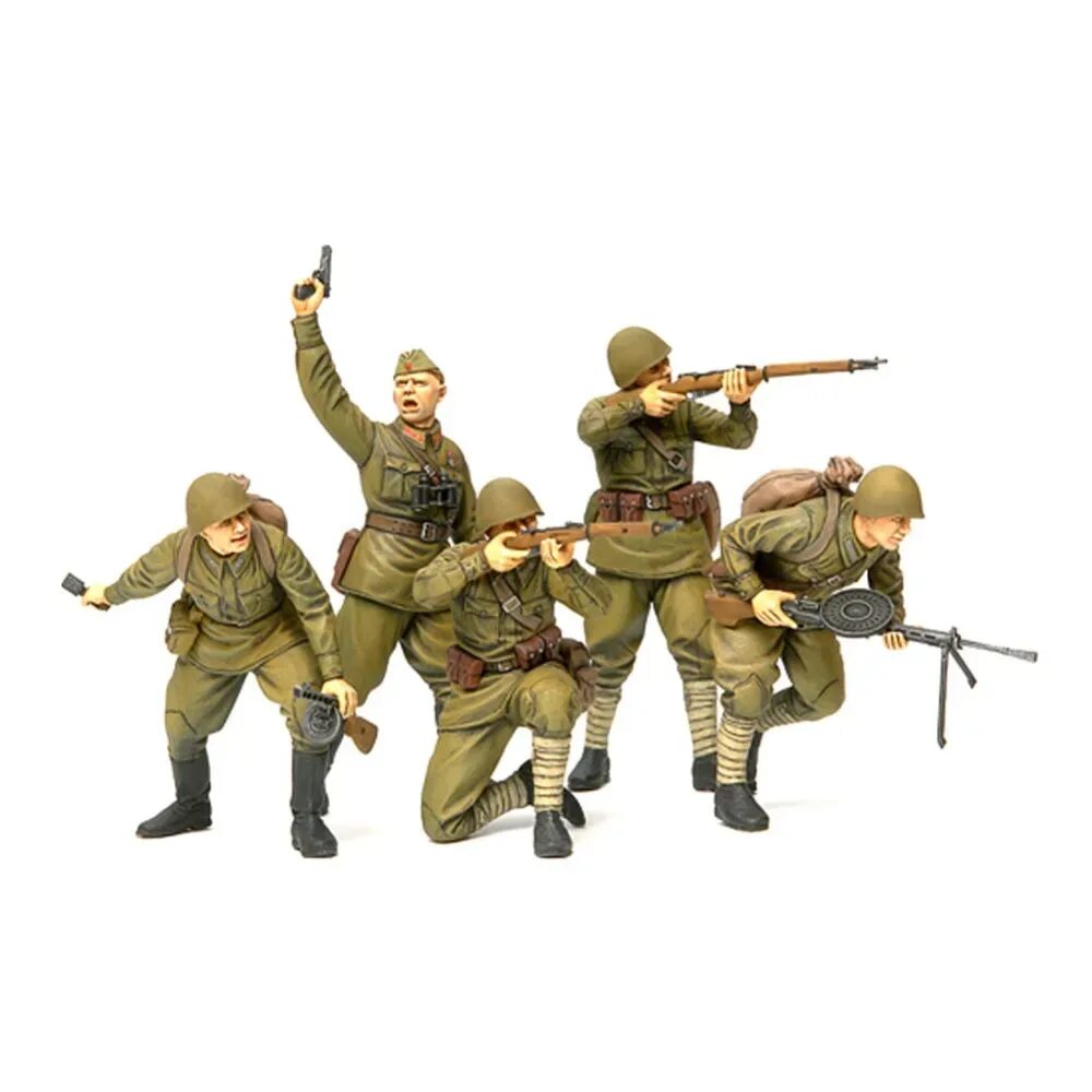 Tamiya 35311. Тамия Советская пехота 1941. Tamiya 1/35 Советская пехота. 35311 Tamiya 1/35 советские пехотинцы (1941-1942г.), 5 фигур. Сборная модель фигурки