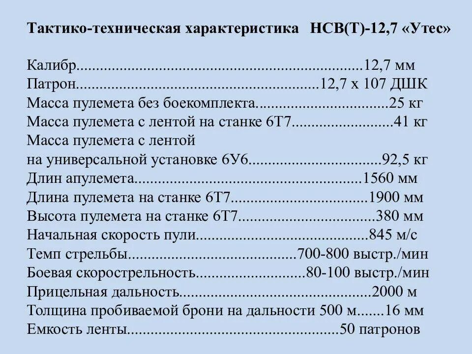 Тактико технических действий. ТТХ Утес 12.7 мм. ТТХ корд 12.7. Пулемёт НСВТ-12.7 расшифровка. НСВТ Калибр 12.7.