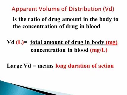 Volume distribution