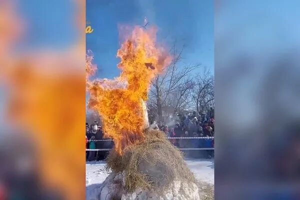 Масленица в Орске. Сжигание Масленицы. Сжигание чучела Масленицы. Масленица гуляния сжигание. Какого числа в 2024 году сжигают чучело