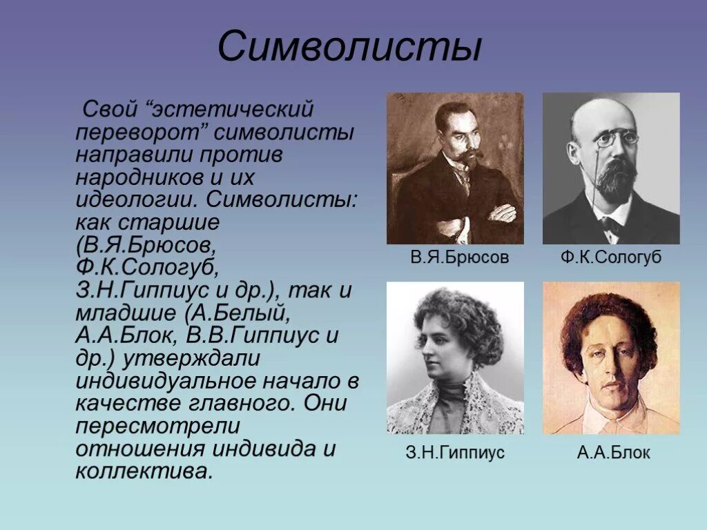 Деятели искусства серебряного века. Писатели символисты 19-20 века. Поэты серебряного века Старшие символисты. Писатели символисты серебряного века. Писатели символисты 20 века.