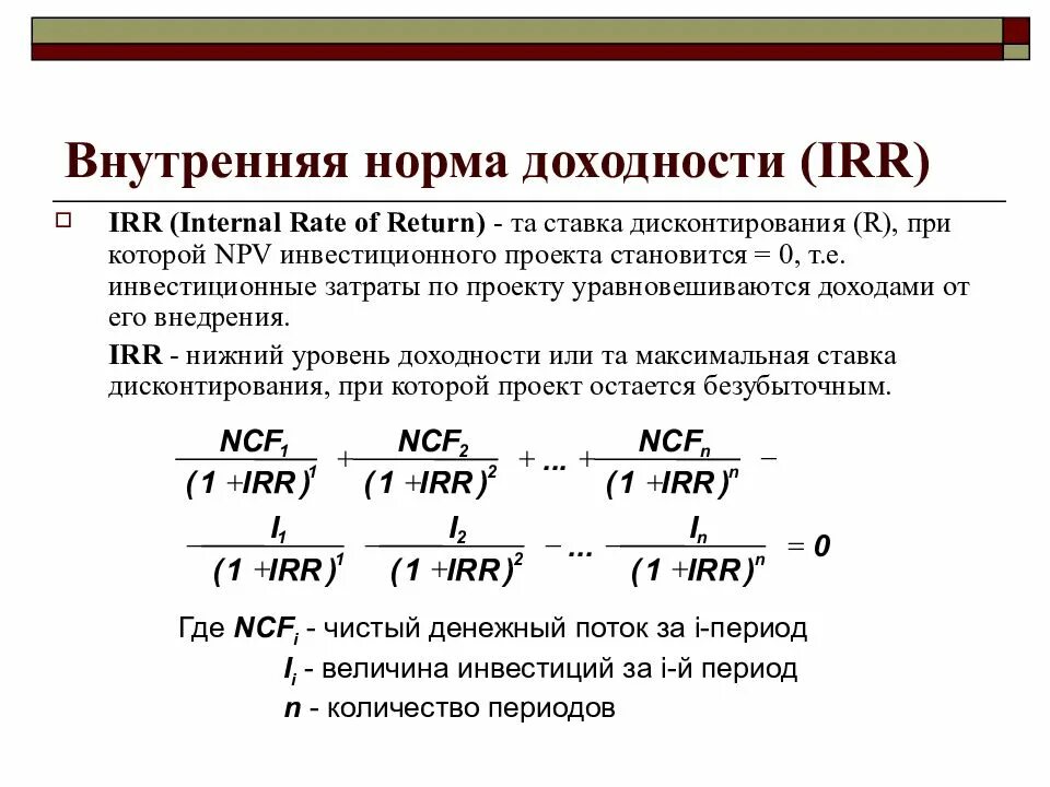Норма доходности предприятия. Внутренняя норма доходности формула. внутренняя норма рентабельности irr формула. внутренняя норма доходности проекта формула. внутренняя норма доходности инвестиционного проекта.