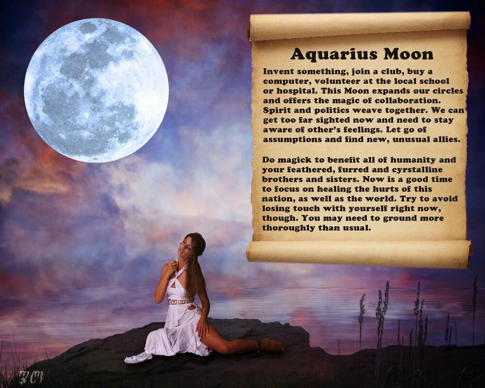 Aquarius Moon. Book of the Moon. Aquarius 25.1.3.1. Aquarius characteristics.