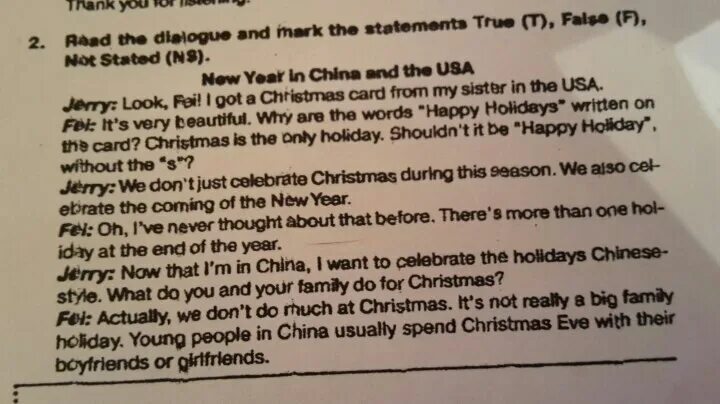 Read again and mark the statements. Read the text and Mark the Statements true t false f not stated how will. Listen to a Dialogue and Mark Statements 1-6 below as t true or f false о чём. Not stated. Are the Statements true t false or not mentioned.