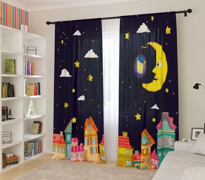 Шторы блэкаут. Шторы блэкаут для детской комнаты. Голубые шторы. Чёрные шторы в интерьере детской. Черные шторы в интерьере.