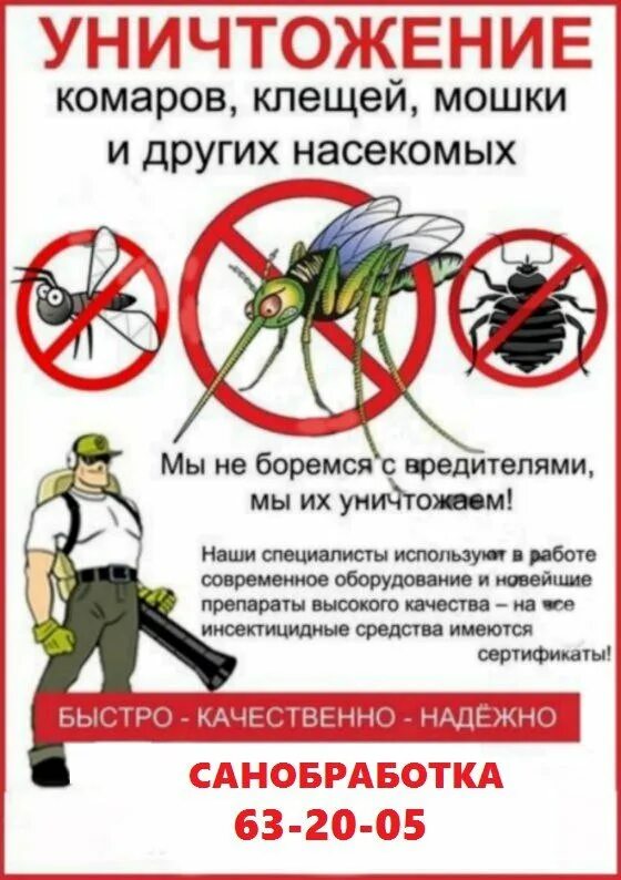 Почему необходимо бороться с комарами и клещами