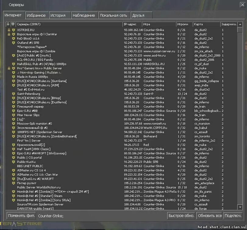 Плагин меню сервера для кс 1. Сервера 1. 6. 6. 6 сервера.