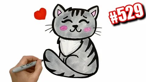 Картинки котика несложные