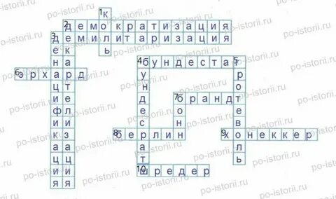 История 5 класс параграф 3 кроссворд