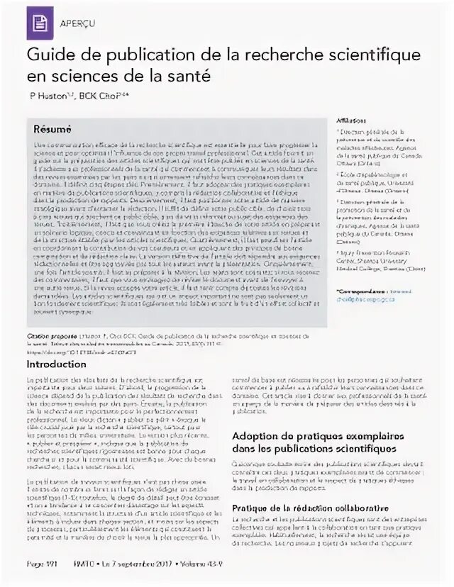 Articles scientifiques. Articles scientifiques