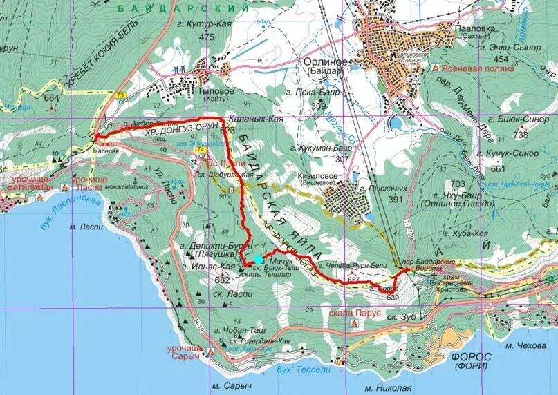 Форос крым на карте крыма. Байдарская Долина Севастополь на карте. Байдарская Долина Крым на карте. Ласпи Крым на карте. Бухта Ласпи Крым на карте.