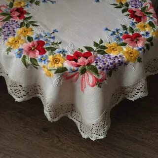 Вышивать скатертью