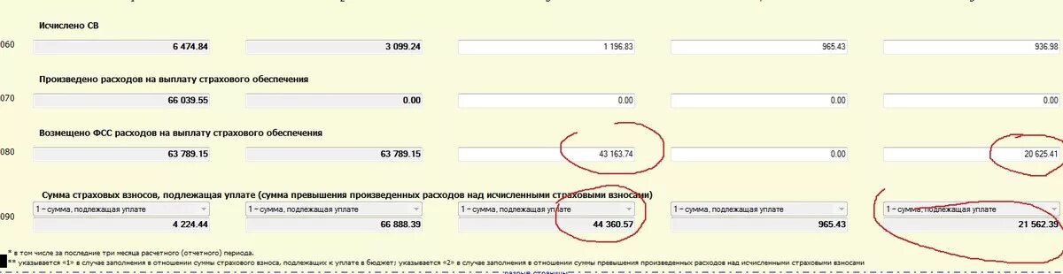 Билет фсс. Возмещение расходов по страховым. Как заполнить расчет по страховым взносам если было возмещение из ФСС. Что такое исчисленная сумма ФСС. Расходы на выплату страхового обеспечения строка 070 признак 2.