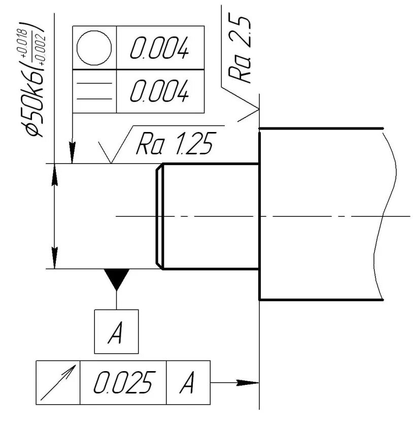Обозначение допуска торцевого биения. Допуски валов на чертеже. Обозначение допуска на вал на чертеже. Биение на чертеже обозначение.