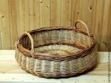 Круглые корзины из лозы