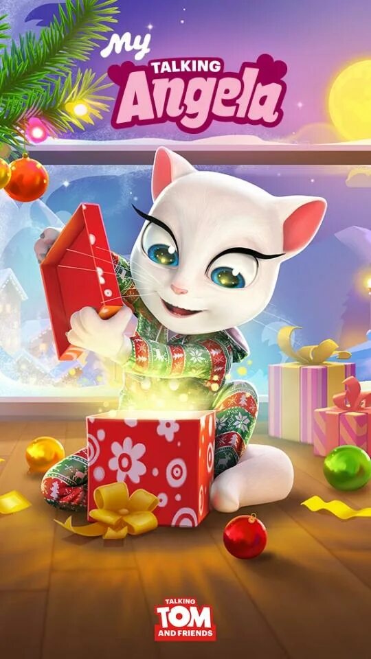 My talking Angela 2. Анджела новый год. Talking angels