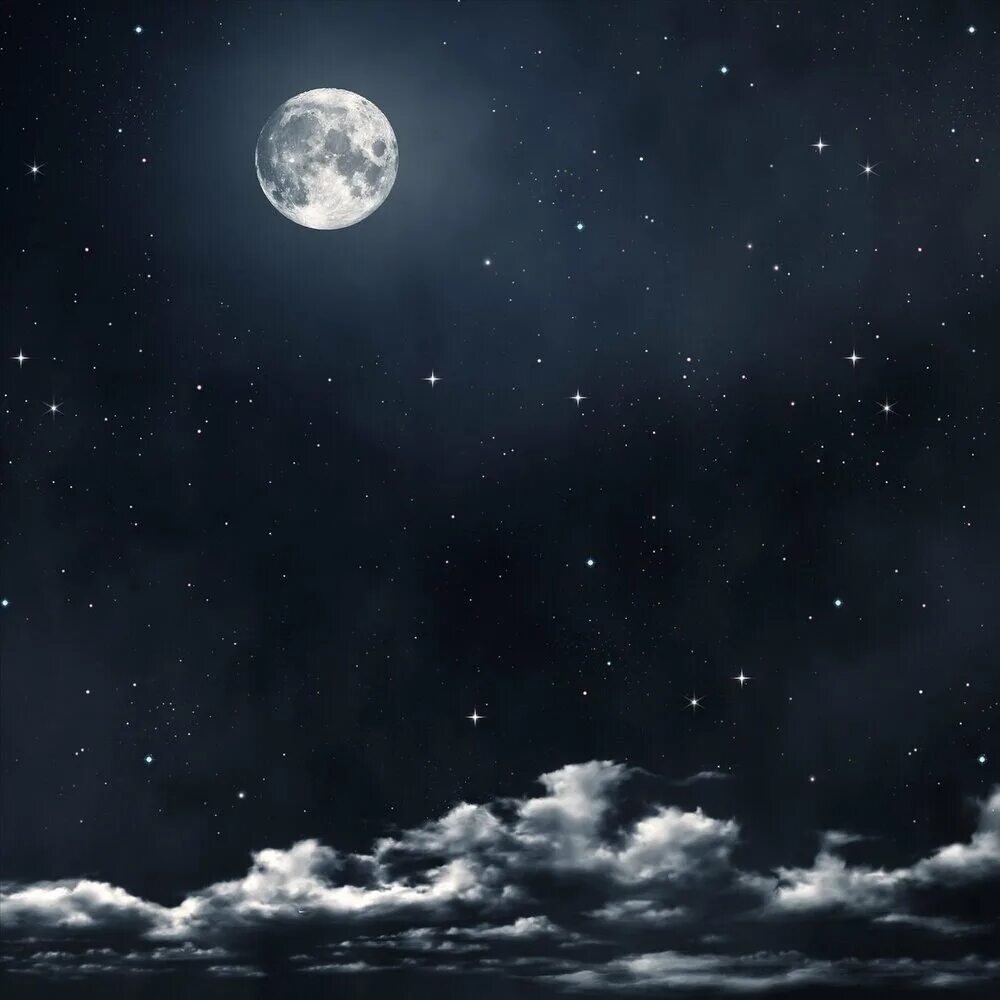 Ночное небо. Луна и звезды. Лунное небо. Звездное небо с луной. Звездное небо месяц