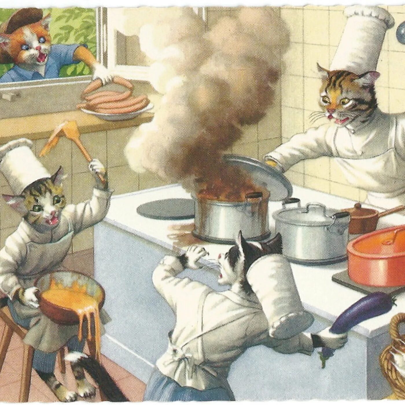 3 кота повар. Кот и повар иллюстрации. Коты повара. Котик повар. Кот в поварском колпаке.