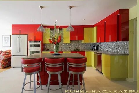 Сочетание красной кухни