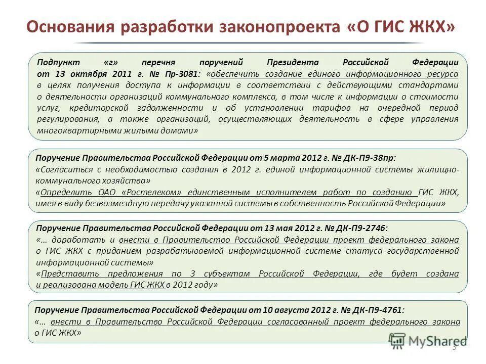 Основание для разработки программы