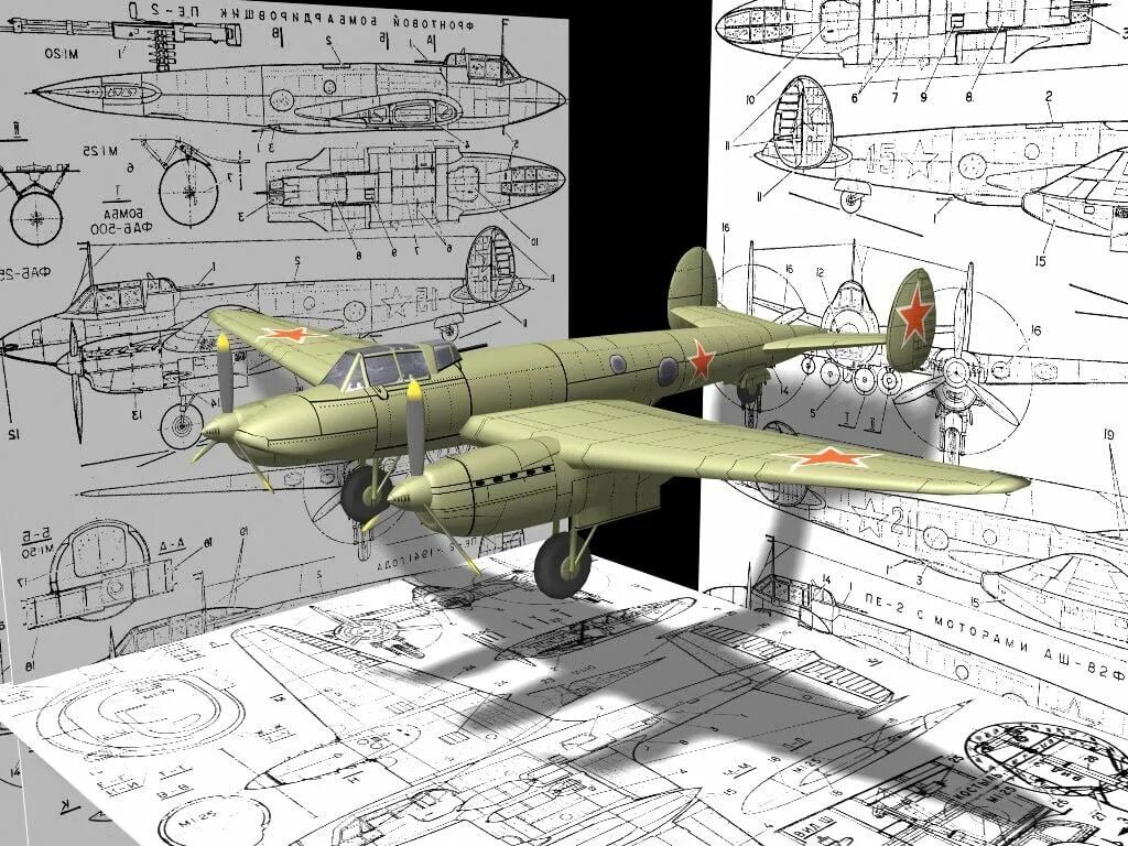 2 пикирующий бомбардировщик. Самолёт Петлякова пе-2. Пе-2 самолет чертежи. Советский пикирующий бомбардировщик пе-2. Ер-2 бомбардировщик чертежи.