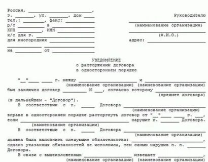 Возмещение убытков в случае расторжения договора