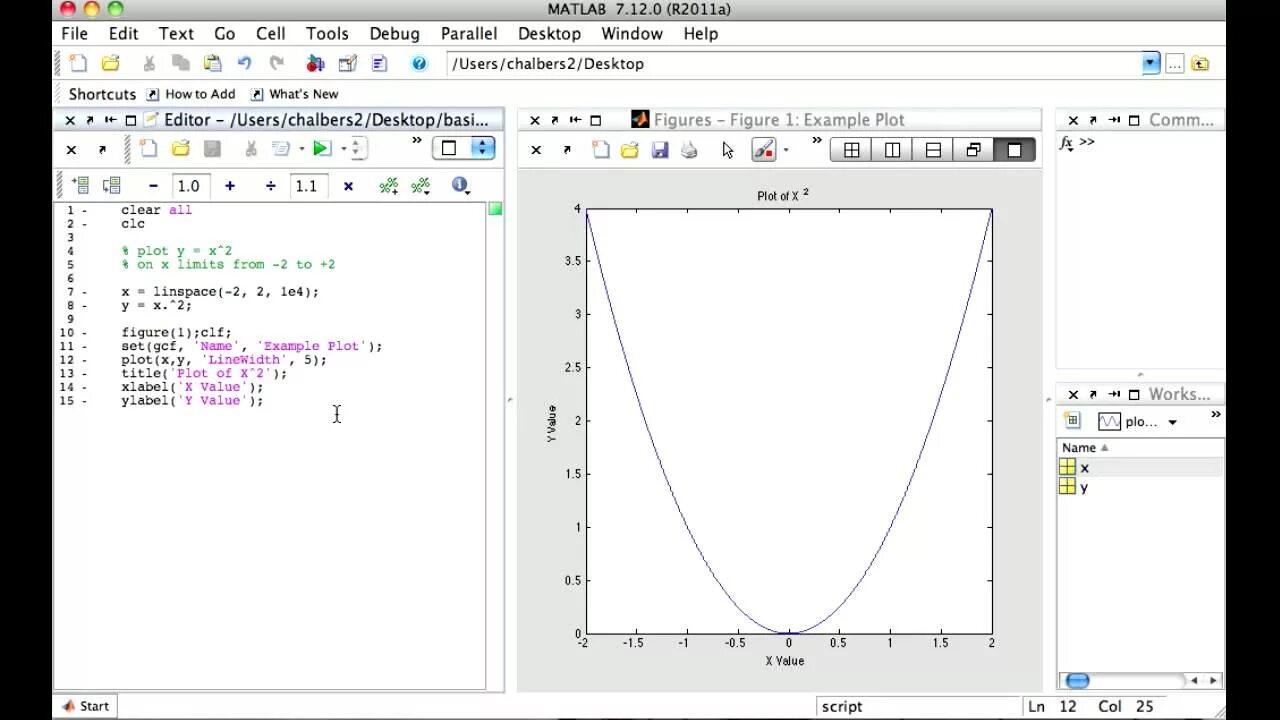 Квадрат matlab