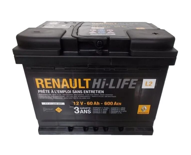 Аккумулятор автомобильный рено. Аккумулятор Renault Hi-Life 12v 70ah. Аккумулятор Рено-Ниссан 12v-l2 60ah. АКБ для Рено Логан 1.6 70 Ач. Аккумуляторная батарея l2 60ah/600a Renault 7711238597.