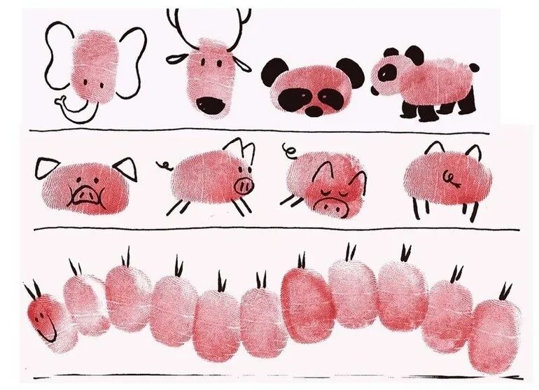 рисование отпечатками пальцев. рисование пальцами. рисуем отпечатками. рисование отпечатками пальцев. отпечатки пальцев животные.