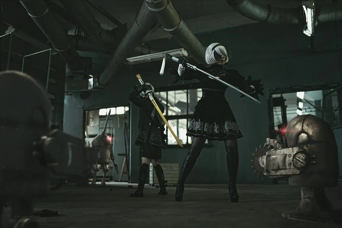 Nier automata part 2. Nier automata cosplay 2b 9s. косплей 2b из nier automata. nier automata 9s косплей.