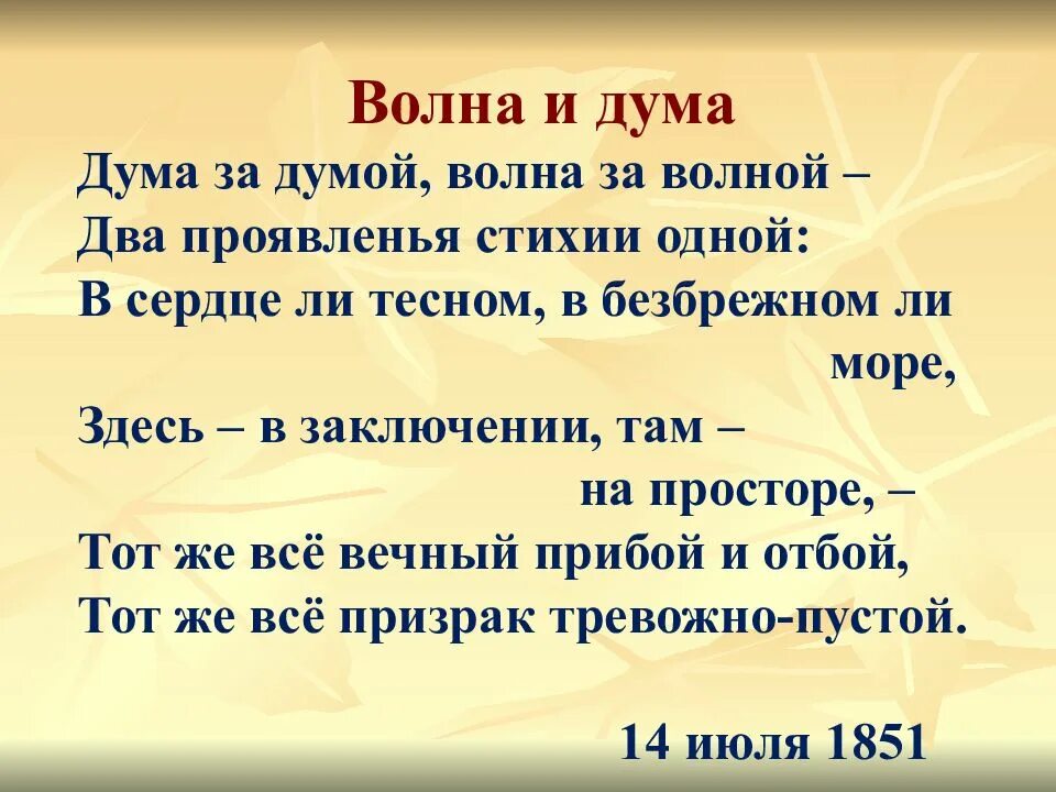 Думы и размышления